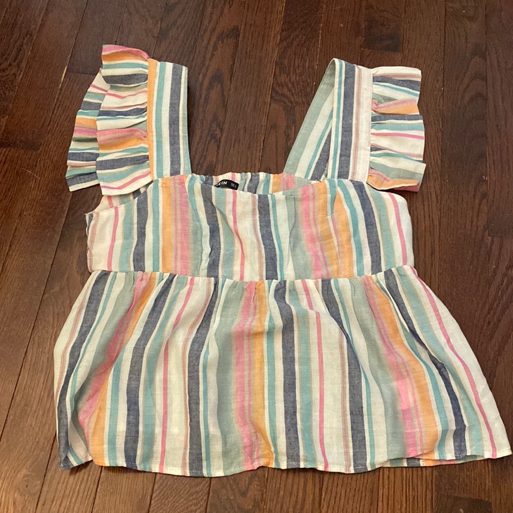 Pastel striped tank top